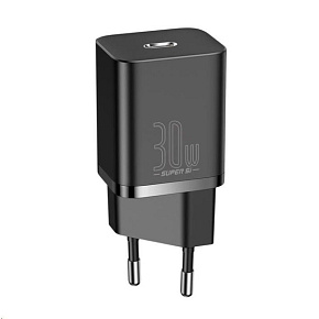 Baseus rýchlonabíjačka do siete Super Si USB-C PD QC 30W čierna Baseus rýchlonabíjačka do siete Super Si USB-C PD QC 30W čierna