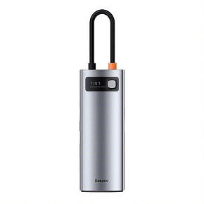 Baseus dokovacia stanica 7v1 USB-C (USB-C PD 100W, USB-C, 2x USB 3.0, HDMI, SD/TF port) sivá Baseus dokovacia stanica 7v1 USB-C (USB-C PD 100W, USB-C, 2x USB 3.0, HDMI, SD/TF port) sivá