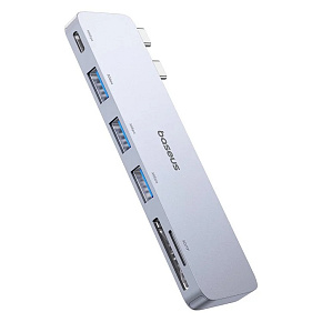 Baseus Dokovacia stanica Ultra Joy 6v1 (USB-C PD, 3xUSB 3.0, SD/TF) sivá Baseus Dokovacia stanica Ultra Joy 6v1 (USB-C PD, 3xUSB 3.0, SD/TF) sivá