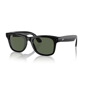 Meta Ray-Ban Gen1 Wayfarer, Shiny Black, G15 Green LARGE Meta Ray-Ban Gen1 Wayfarer, Shiny Black, G15 Green LARGE