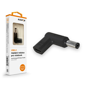 Aligator USB-C napájacia redukcia 5,5 x 2,1 mm pre notebooky Acer/Compaq/HP/Fujitsu/Toshiba Aligator USB-C napájacia redukcia 5,5 x 2,1 mm pre notebooky Acer/Compaq/HP/Fujitsu/Toshiba