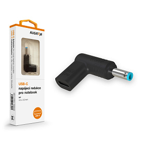 Aligator USB-C napájacia redukcia 4.5*3.0mm pre notebooky HP Aligator USB-C napájacia redukcia 4.5*3.0mm pre notebooky HP