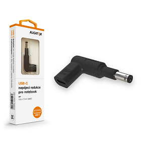 Aligator USB-C napájacia redukcia 4,8 x 1,7 mm (predĺžená) pre notebooky Asus/Compaq/HP Aligator USB-C napájacia redukcia 4,8 x 1,7 mm (predĺžená) pre notebooky Asus/Compaq/HP