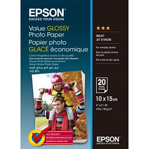 EPSON Value Glossy Photo Paper 10x15cm 20 sheet EPSON Value Glossy Photo Paper 10x15cm 20 sheet