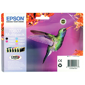 CLARIA 6 Ink Multipack R265/360, RX560 (T0807) CLARIA 6 Ink Multipack R265/360, RX560 (T0807)