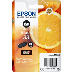 Epson Singlepack Photo Black 33 Claria Premium Ink Epson Singlepack Photo Black 33 Claria Premium Ink