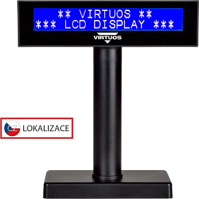 LCD displej Virtuos FL-2026 2x20, serial, čierny LCD displej Virtuos FL-2026 2x20, serial, čierny