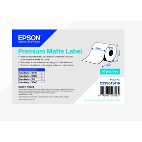 Premium Matte Label Cont.R, 105mm x 35m, MOQ 18ks Premium Matte Label Cont.R, 105mm x 35m, MOQ 18ks