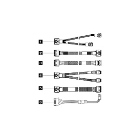 ThinkSystem SR650 V3 2.5" Front BP1 SAS/SATA cable ThinkSystem SR650 V3 2.5" Front BP1 SAS/SATA cable