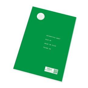 Milimetrový papier A4, 50 listov v bloku