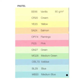 Farebný papier PASTEL A4-80g - MB30 stredne modrá