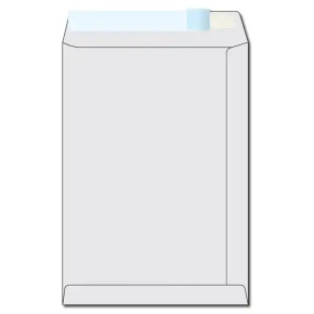 Obálky C4 tašky recykel, okienko, samolepiace, krycia páska / 250