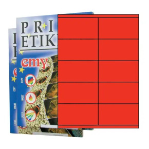 Etikety PRINT 105 x 57 červené - akcia - do vypredania zásob