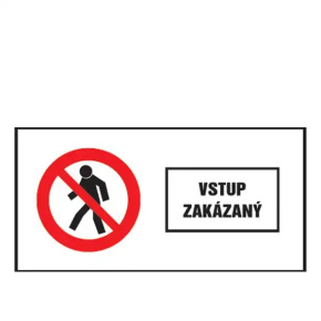 Etikety Info- Vstup zakázaný