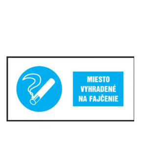 Etikety Info- Miesto na fajčenie