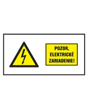 Etikety Info- Pozor, elektric. zariadenie