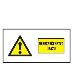 Etikety Info- Nebezpečenstvo úrazu