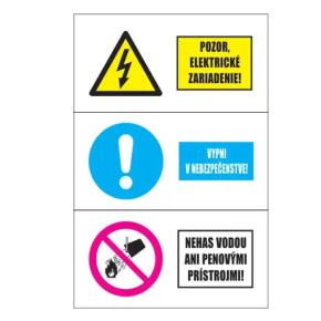 Etikety Info- Trojkombinácia elektroštítkov – veľký