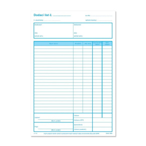 Dodací list A4 s DPH – samoprepis – 100 listov