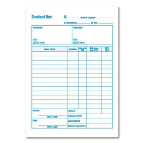 Dodací list A5 s DPH – samoprepis – 100 listov