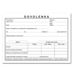 Dovolenka A6 – 100 listov
