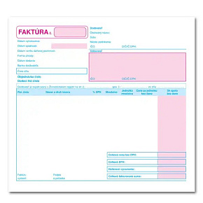 Faktúra – daňový doklad – 21x20cm – 100 listov – dvojfarebná – samoprepis Faktúra – daňový doklad – 21x20cm – 100 listov – dvojfarebná – samoprepis