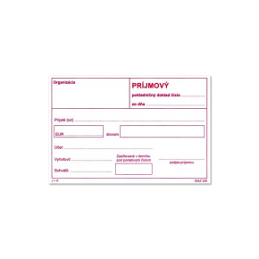Príjmový pokladničný doklad A6 bez DPH – samoprepis – 100 listov