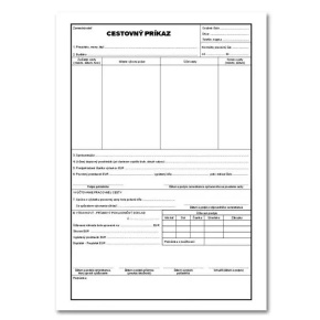 Cestovný príkaz – A4, 70g biely papier / 100 ks