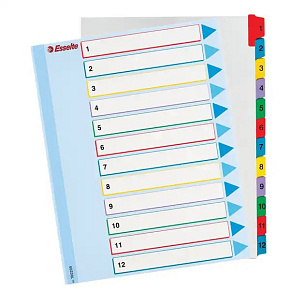 Rozraďovač A4, MYLAR MAXI,1-12 Rozraďovač A4, MYLAR MAXI,1-12