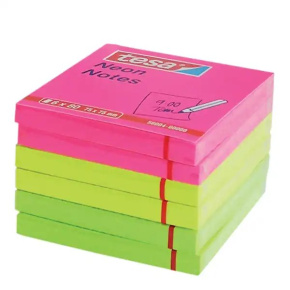 Bloček samolepiaci 75x75 tesa Neon pack, 80 l.