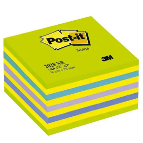 Bloček samolepiaci 76x76 Post-it kocka neón/zelený/450 l