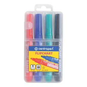 Popisovač CENTROPEN 8550, FLIPCHART sada 4 farby