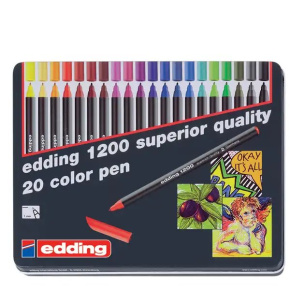 Popisivač edding 1200 color pen sada 20 farieb