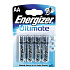 Batérie AA tužková Energizer Ultimate / 4 ks