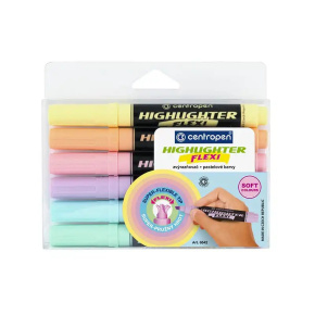 Zvýrazňovač CENTROPEN 8542/6 FLEXI SOFT sada/6 farieb