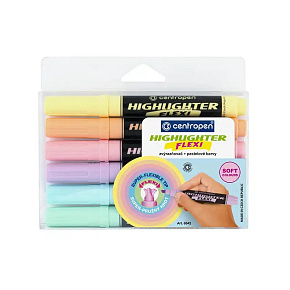 Zvýrazňovač CENTROPEN 8542/6 FLEXI SOFT sada/6 farieb Zvýrazňovač CENTROPEN 8542/6 FLEXI SOFT sada/6 farieb