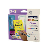 Decor pen CENTROPEN 2738/7+2 sada pastelových popisovačov