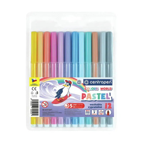 Popisovač CENTROPEN 7550/12 pastelových farieb