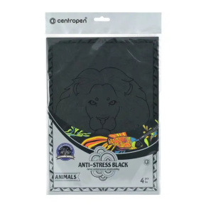 CENTROPEN 9997/4 hárky Animals-Antistress black