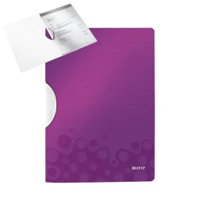 Dosky s klipom Leitz WOW, PP, purpurová