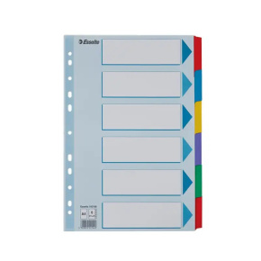 Rozraďovač A4 MYLAR kartónový 6-dielny- akcia - do vypredania zásob