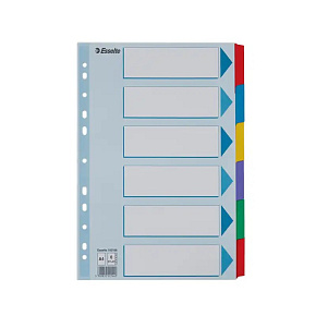 Rozraďovač A4 MYLAR kartónový 6-dielny- akcia - do vypredania zásob Rozraďovač A4 MYLAR kartónový 6-dielny- akcia - do vypredania zásob