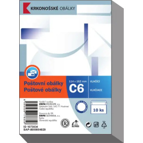 Obálky C6 samolepiace  / 10 fólia