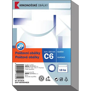 Obálky C6 samolepiace / 10 fólia Obálky C6 samolepiace / 10 fólia