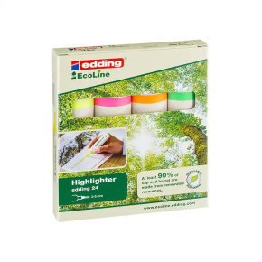 Zvýrazňovač Edding 24 /4 EcoLine sada 4 ks