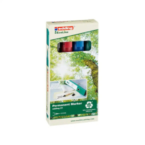 Permanentný popisovač EDDING 21 /4 EcoLine sada 4 ks