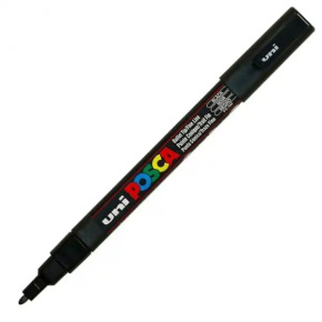 Popisovač UNI POSCA PC-3M čierny - dopredaj