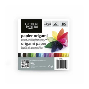 Papier origami 15x15cm mix farieb