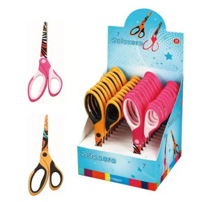 Školské nožnice KEYROAD Tattoo Street/Zebra 18 cm displ/20 ks