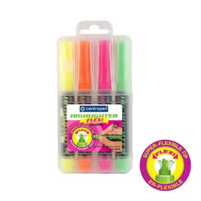Zvýrazňovač CENTROPEN 8542 Flexi - sada